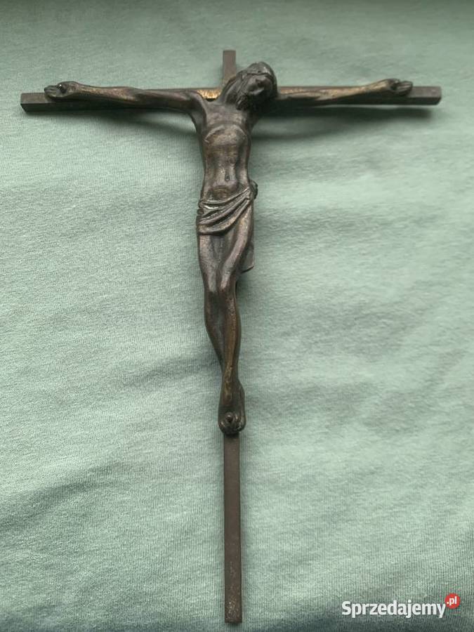Krzyżyk na ścianę Jezus brąz łódzkie Łowicz