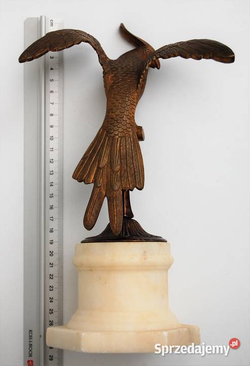 Papuga ptak rzeźba mosiądz marmur Francja lubelskie Lublin