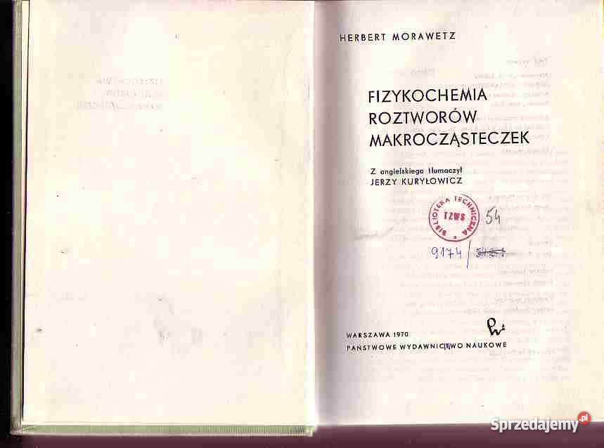 1577 FIZYKOCHEMIA ROZTWORÓW MAKROCZĄSTECZKOWYCH Czyrna