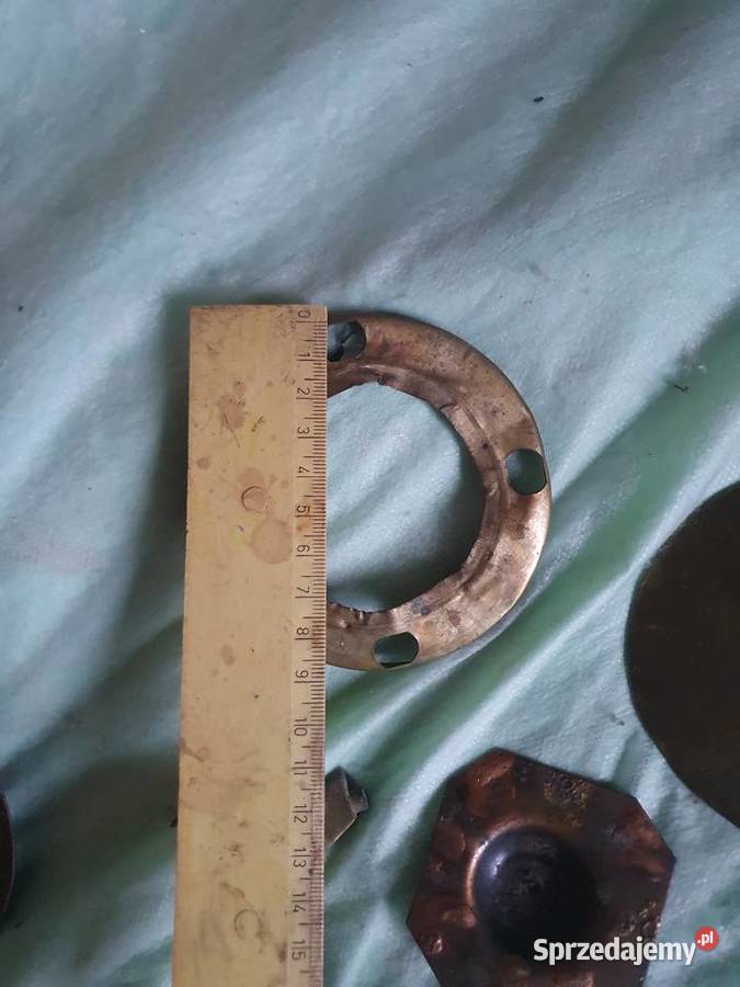 Części starego zegara stacyjki mosiądz wahadło