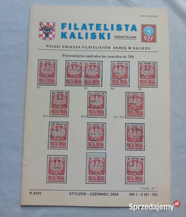 Kwartalnik Filatelista Kaliski 12 8182 Koźminek sprzedam