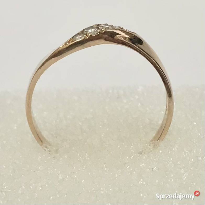 Złoty PIERŚCIONEK z różowego ZŁOTA 585 14K Pierścionki Warszawa