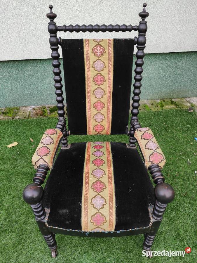 stary fotel w stylu Napoleona III wielkopolskie