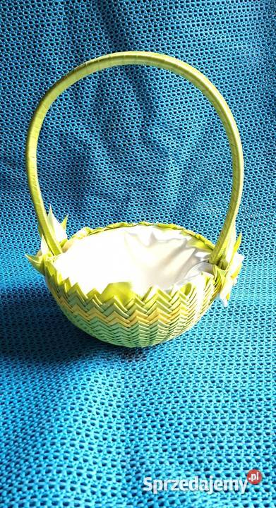 Koszyk wielkanocny okrągły zielony Małkinia Górna