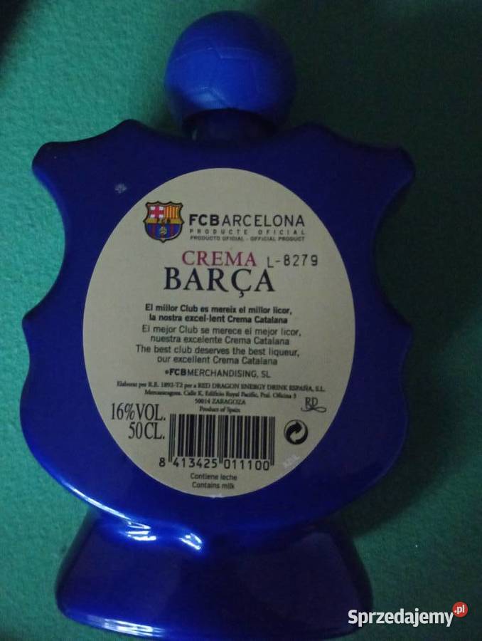 Kufel do piwa i butelka FC Barcelona 05 l Porcelana i szkło Dywity