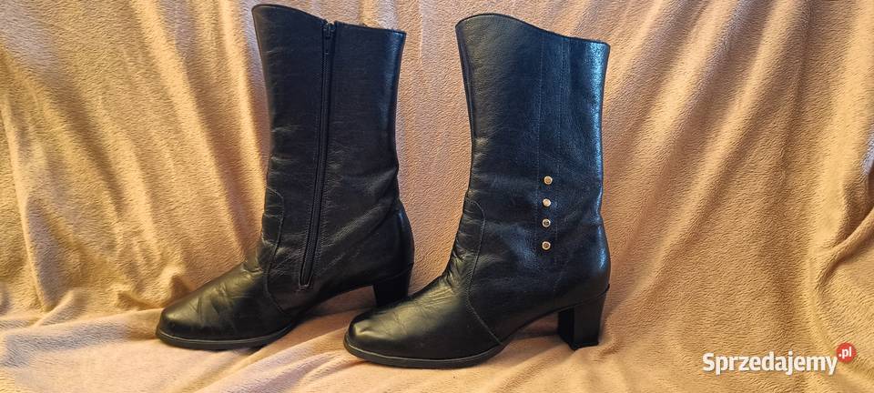 Buty zimowe damskie z cholewką na suwak Rozmiar Brwinów