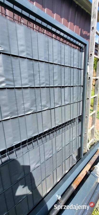 50 Prawie nowa Brama 4 m x 17m furtka 4 słupki metal Czeladź