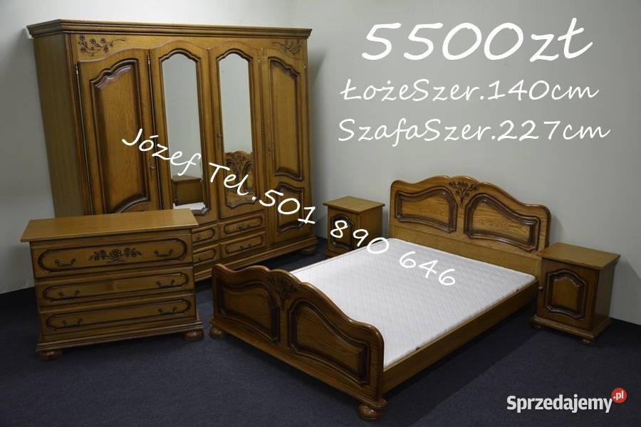 Piękna Sypialnia Dębowa sprzedam meble do
