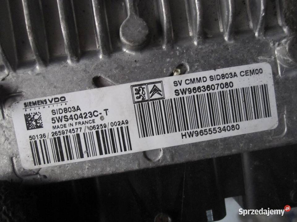 PEUGEOT 407 komputer sterownik silnika świętokrzyskie