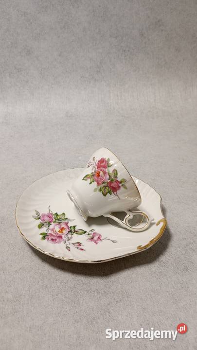 Piękny zdobiony duet filiżanka Szczecin