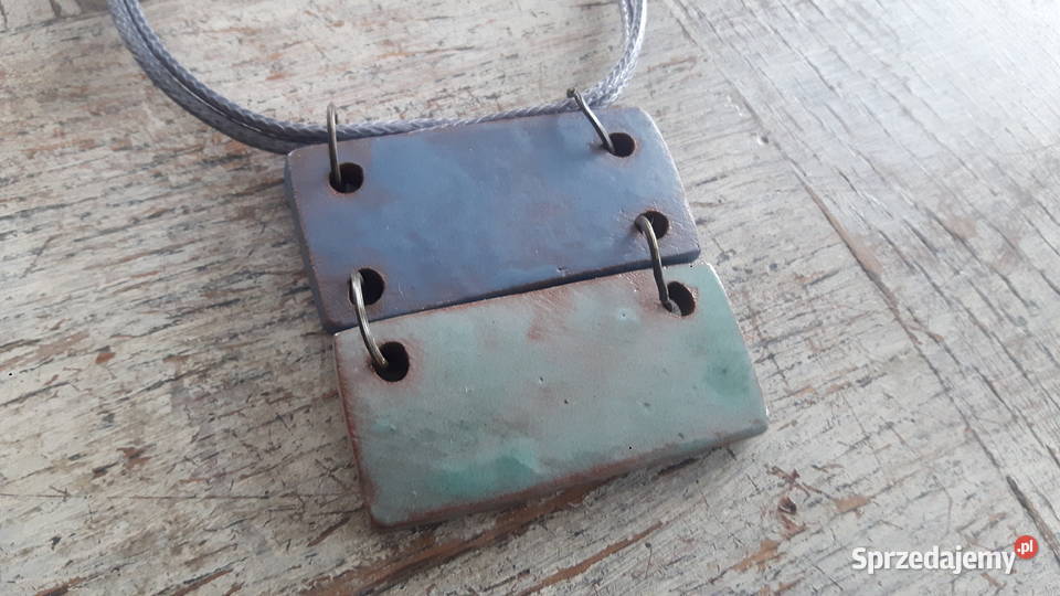 Naszyjnik ceramiczny ręcznie wykonany mazowieckie Otwock
