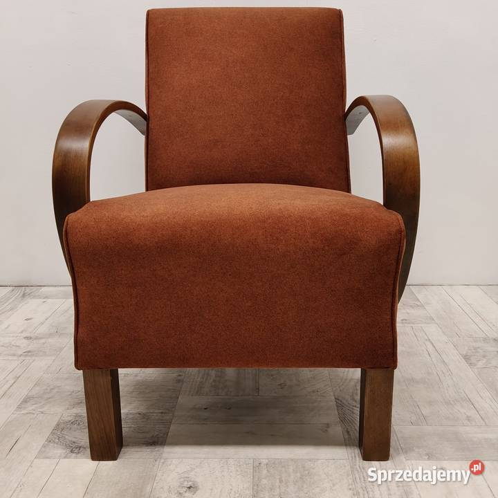 fotel art Deco Halabala lata 60te vintage design Radomsko