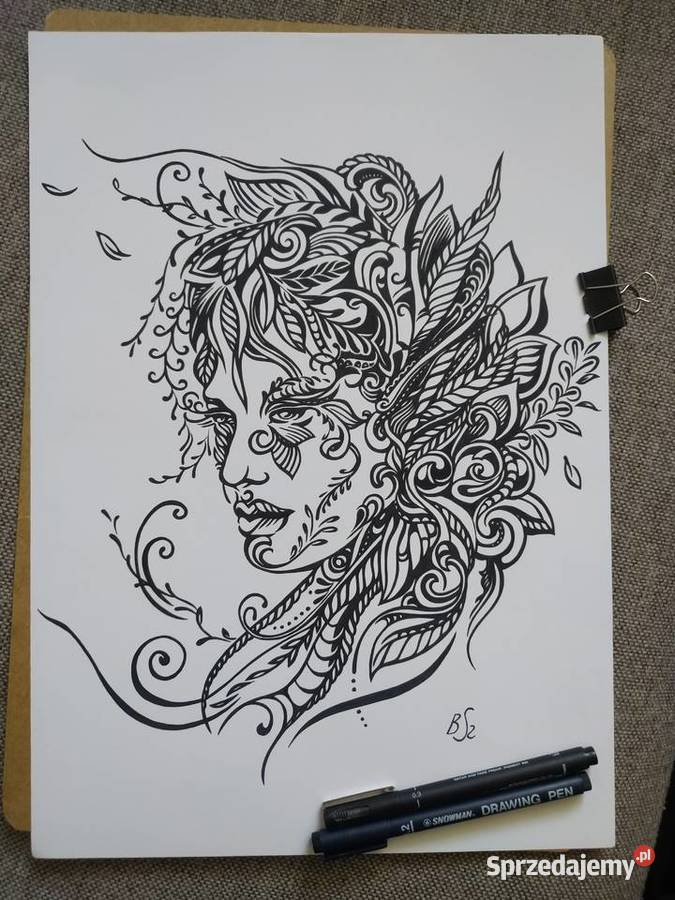 Rysunek w liściach 2 cienkopis blok t A3 250 gm2 mazowieckie Warszawa