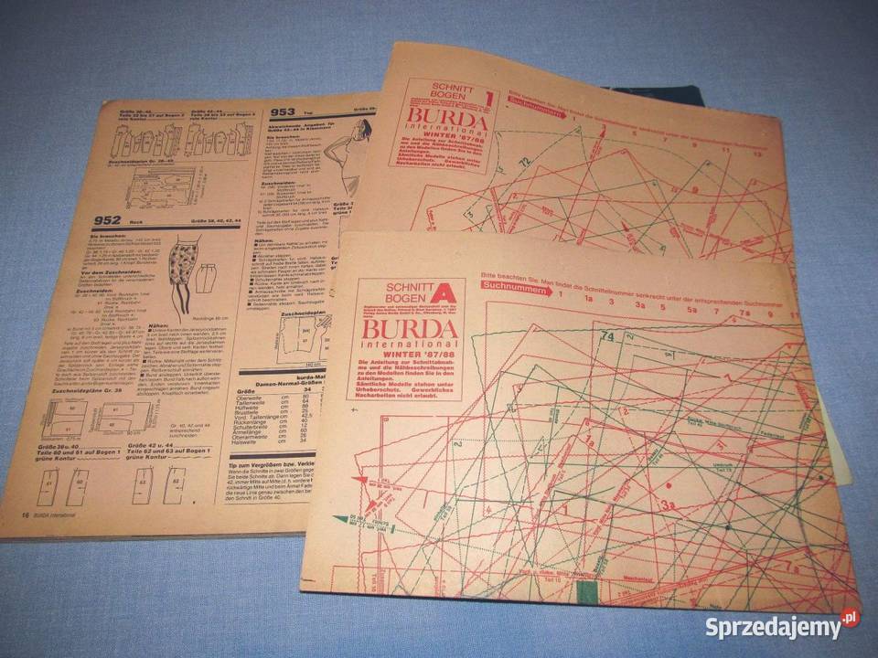 Burda International Zima 198788 moda szycie Rok wydania 1987 Skępe