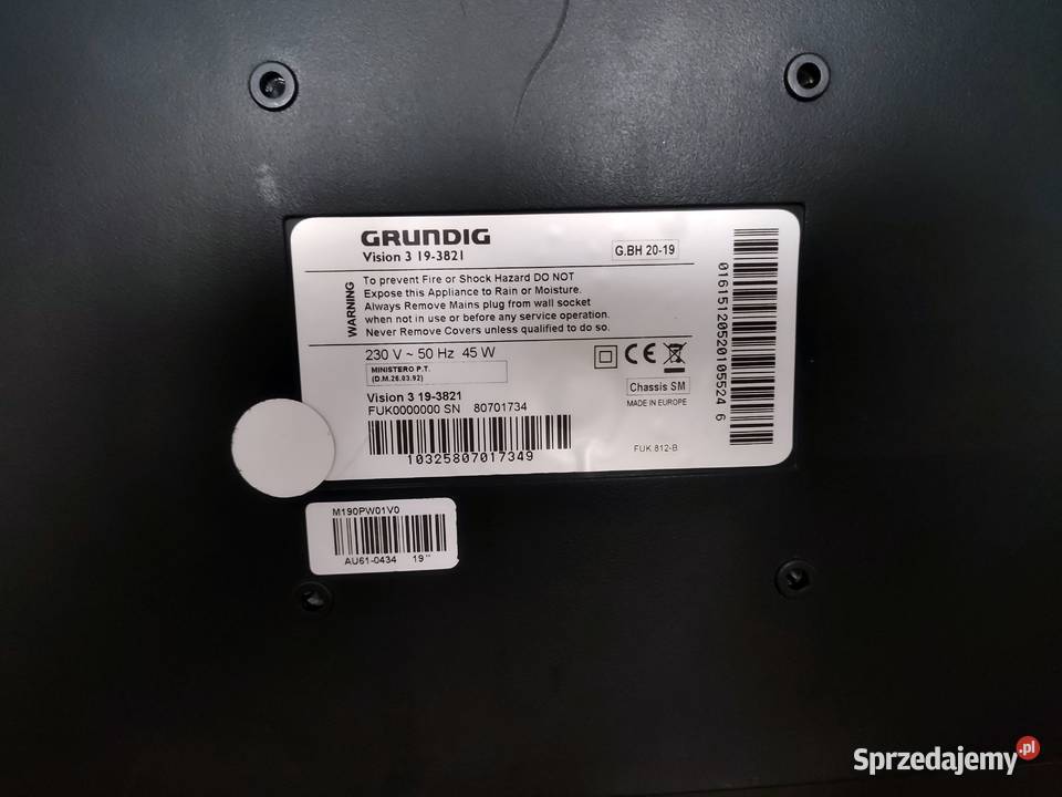 Telewizor monitor 19 Grundig 193821 pilot HDMI Tuchola