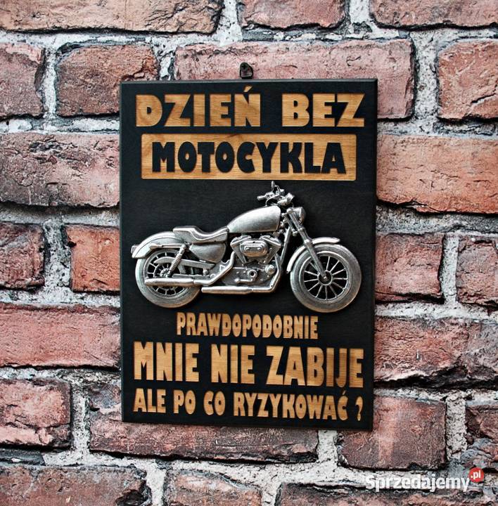 Tabliczka Plakat 3D Motocyklisty Dzień bez Dębica