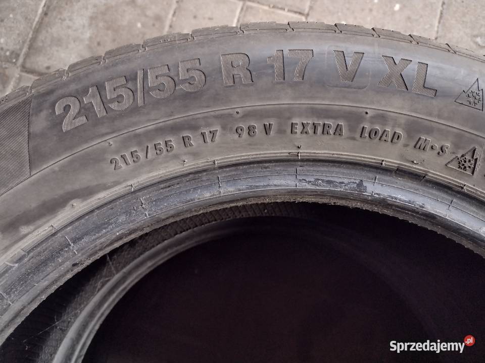 Opony zimowe Continental 215x55x17 55 łódzkie Aleksandrów Łódzki