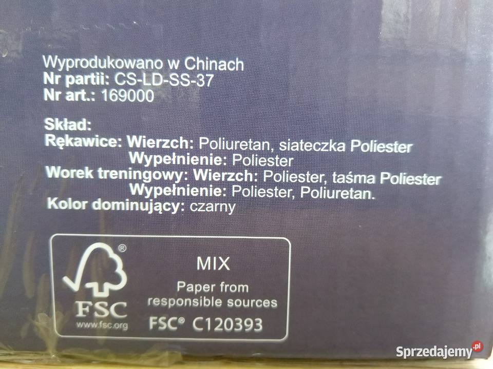 NAJTANIEJ Worek Bokserski Treningowy Rękawice Zabrze