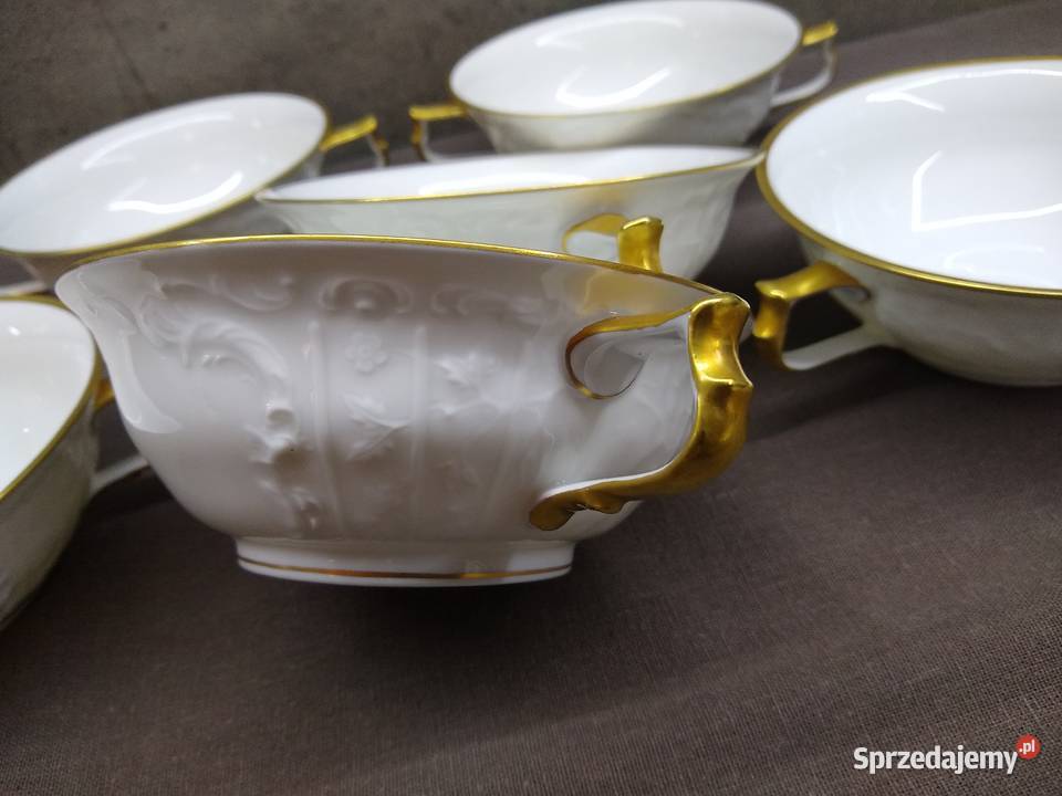 Bulionówki Rosenthal Sanssouci białe 6 Kalisz