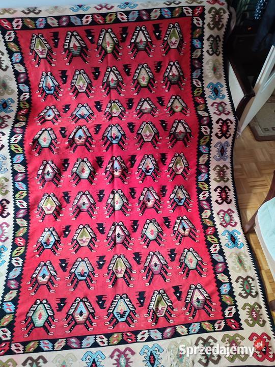 Kilim wełniany duży z zawieszkami Białystok