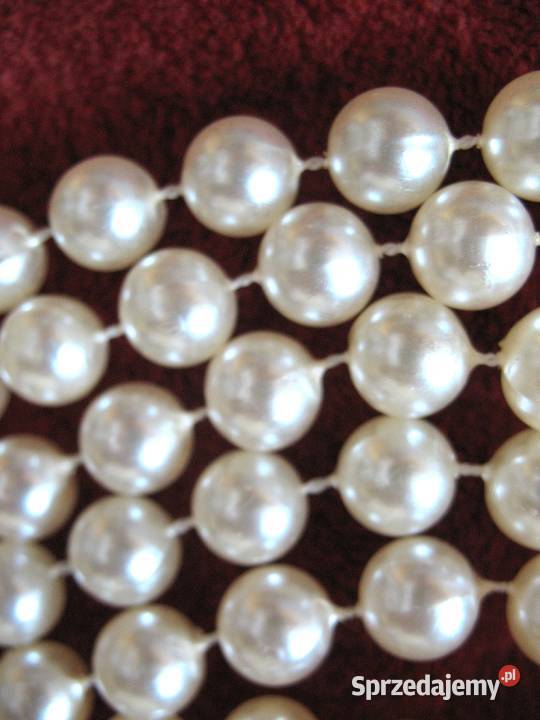 Perły naszyjnik kremowe długość 120 Siedlce