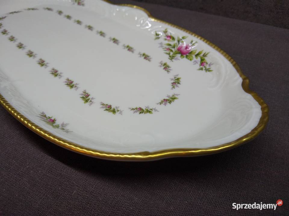 Półmisek królewski Rosenthal Moosrose ecru wielkopolskie Kalisz