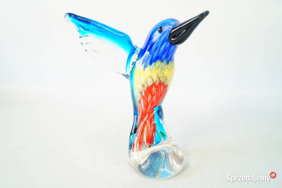 Figurka Murano style Ptak koliber Antyki Gizałki