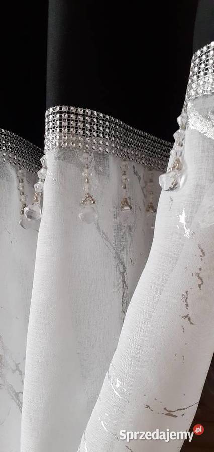 Firany cukierki srebrny marmurek 3 sztuki mazowieckie Mława