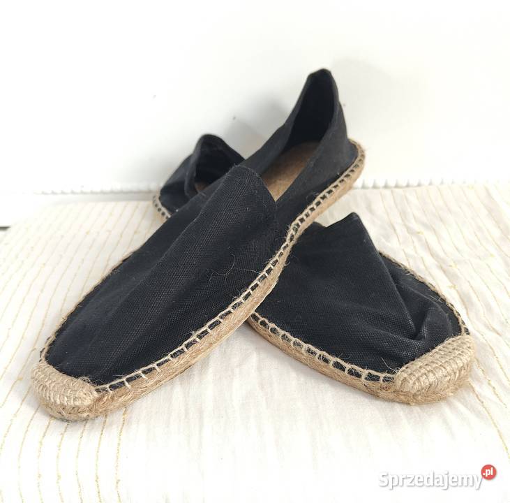 Czarne espadryle męskie 45 płócienne letnie buty inna zachodniopomorskie Szczecin