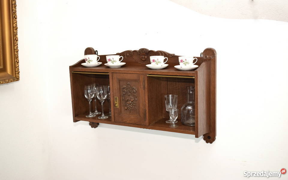 Stara dębowa półka szafka wisząca wysyłam Świdnica