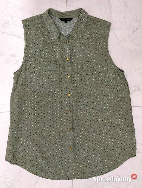 Bluzka zielona L 40 XL 42 Peacocks wiskoza 14 mazowieckie