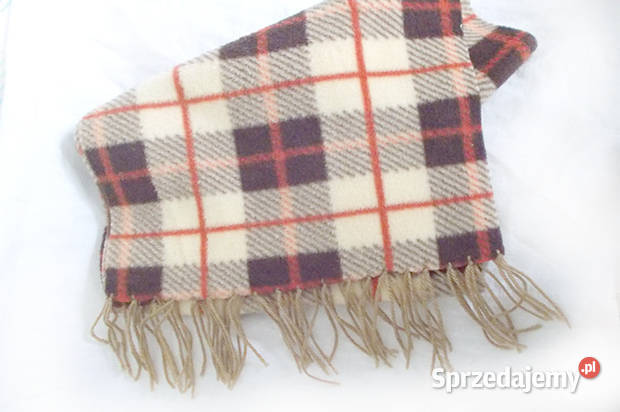 beżowy szalik w kratkę kratka szalik miły szalik Olsztyn