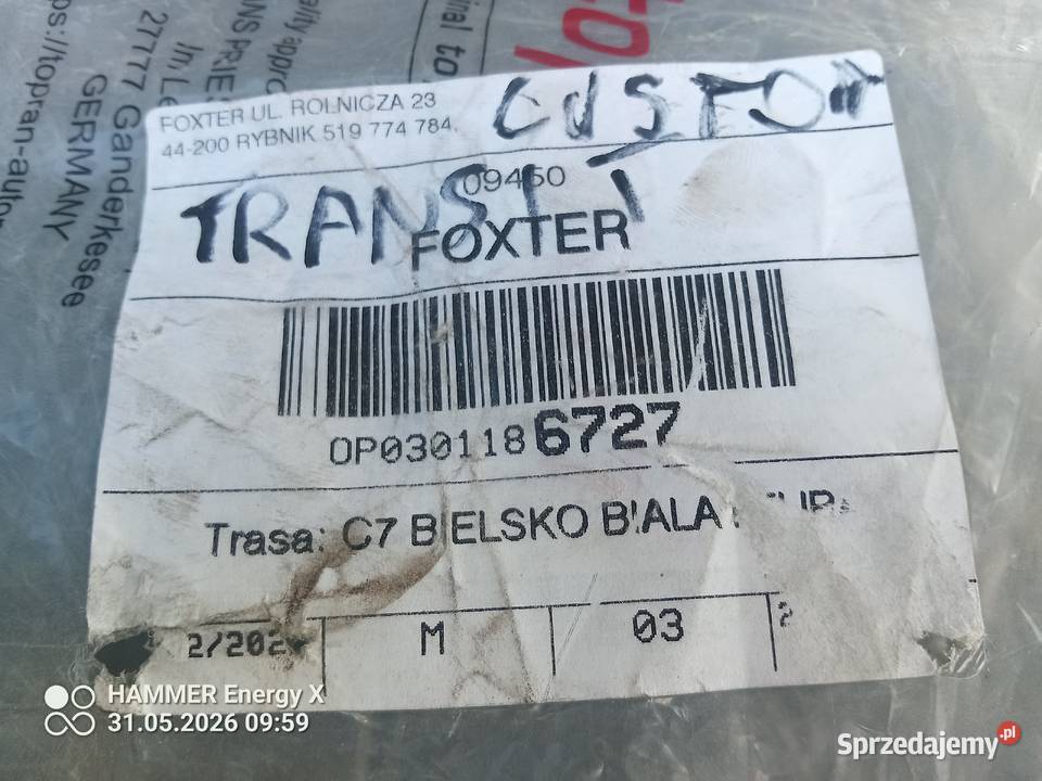 Pulos z przegubem ford tranzit custom nowa