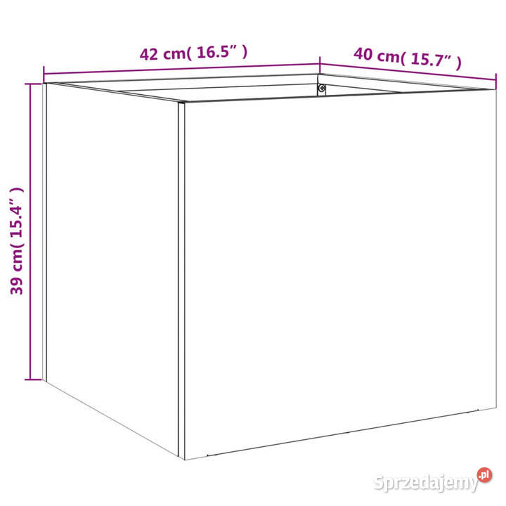 Donice 2 czarne 42x40x39 stal WM841548