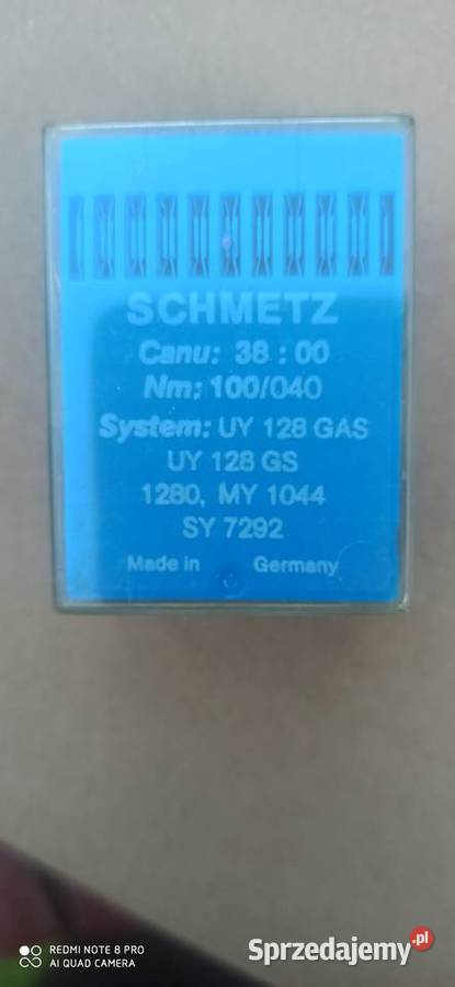 Schmetz system UY 128 GASNM 100040 Konary
