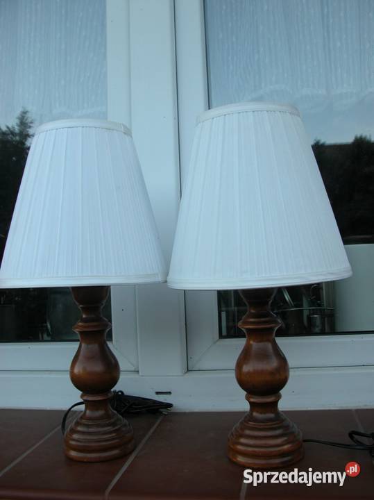 drewniane lampki lampy 2 sztuki Gorzów Wielkopolski