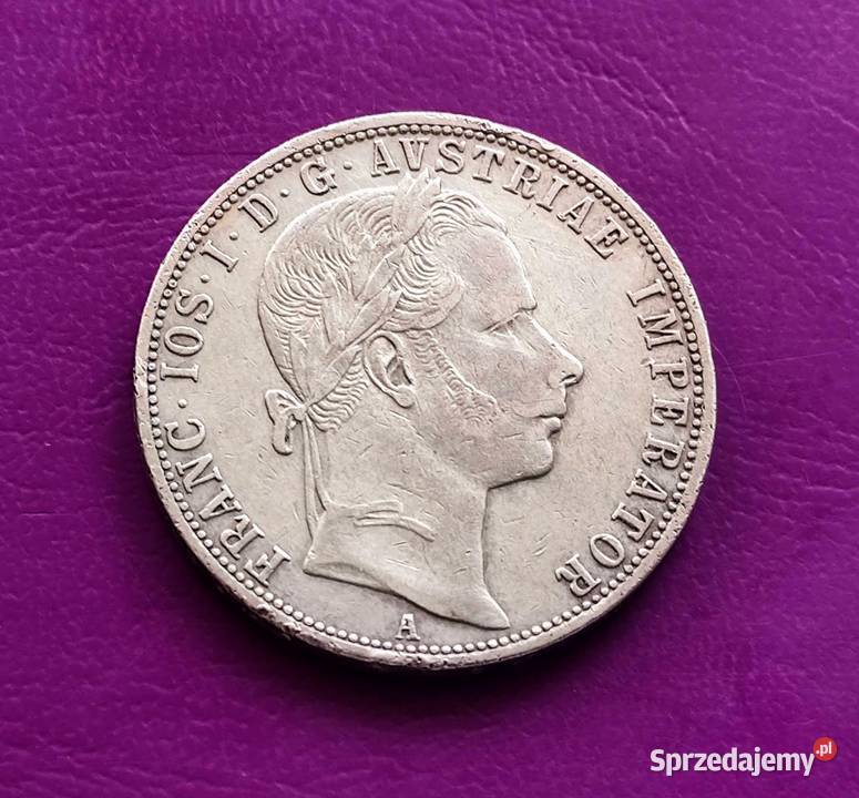 Moneta 1 FLOREN 1859 A AUSTRIA Srebro Rzadkość Pruszków