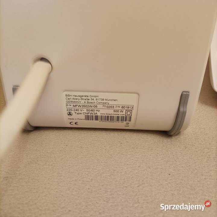 Maszynka do mielenia mięsa Bosch MFW 3502W05 AGD drobne