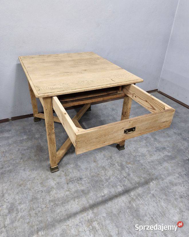 Dębowy Rozkładany Stół Międzywojenny AntykiMarki Meble mazowieckie Marki