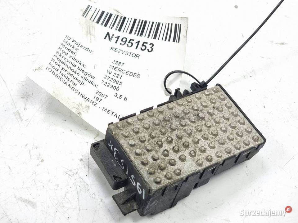 REZYSTOR MERCEDES W 221 A2218200110 Lipno