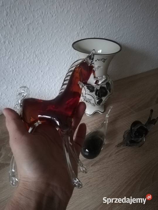 Szklane figurki przyciski do papieru małopolskie Gorlice