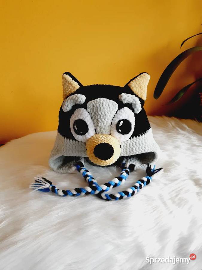 Szydełkowy czapka z Bajki Bluey z Rodziną