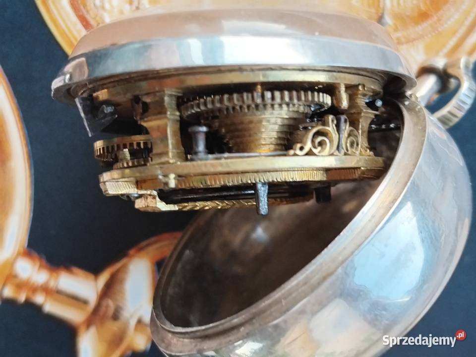 J Miller Srebrny zegarek kieszonkowy 1760 Wagowo