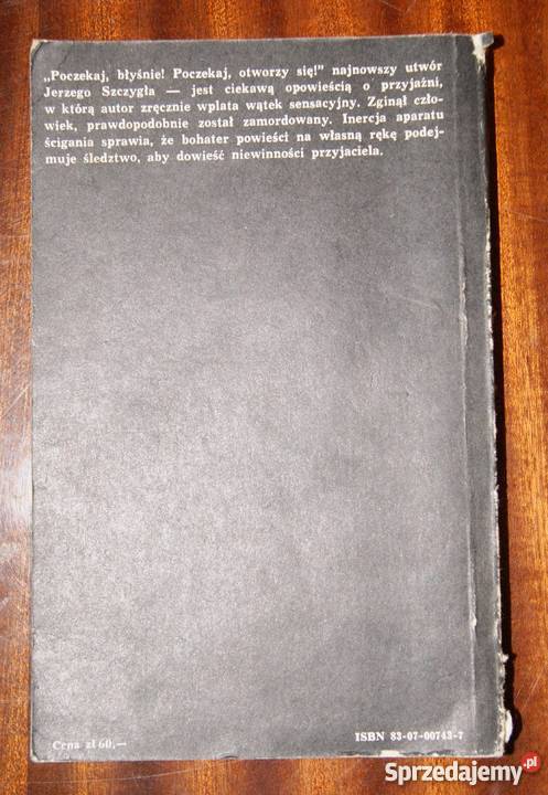 Jerzy Szczygieł Poczekaj błyśnie Poczekaj thrillery, sensacyjne Parczew