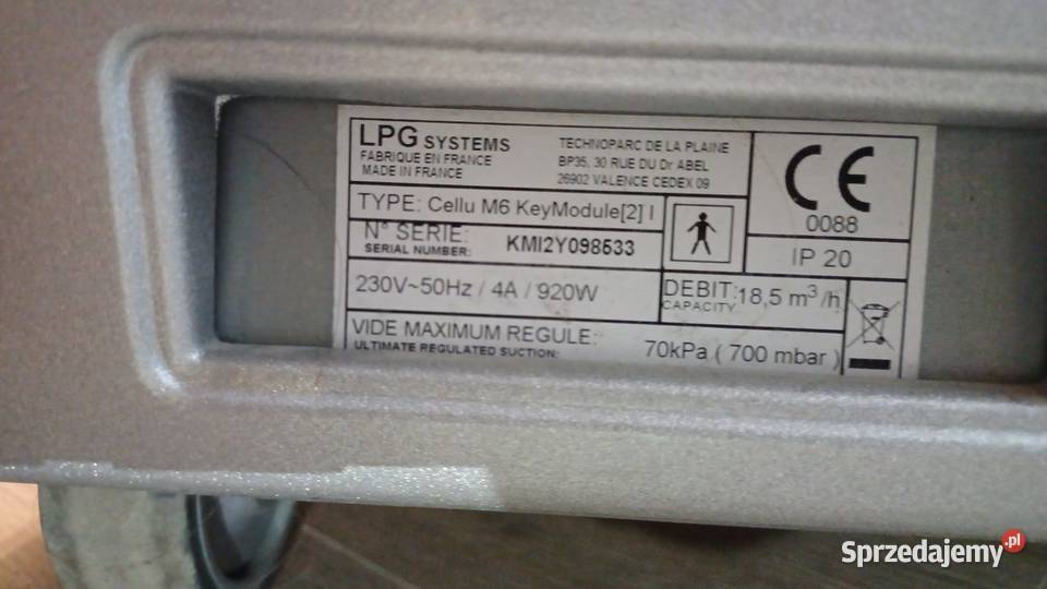 Oryginalne urządzenie Endermologie LPG Cellu M6 Warszawa