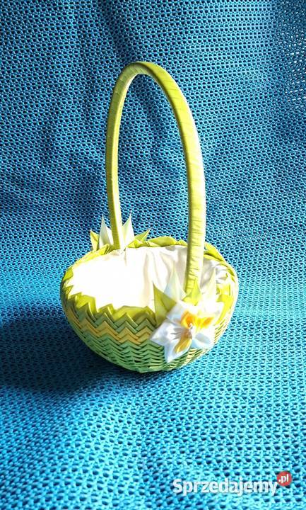 Koszyk wielkanocny okrągły zielony Małkinia Górna