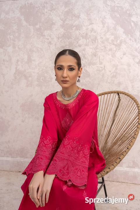 Długa tunika indyjska S 36 różowa bawełna boho zachodniopomorskie Szczecin