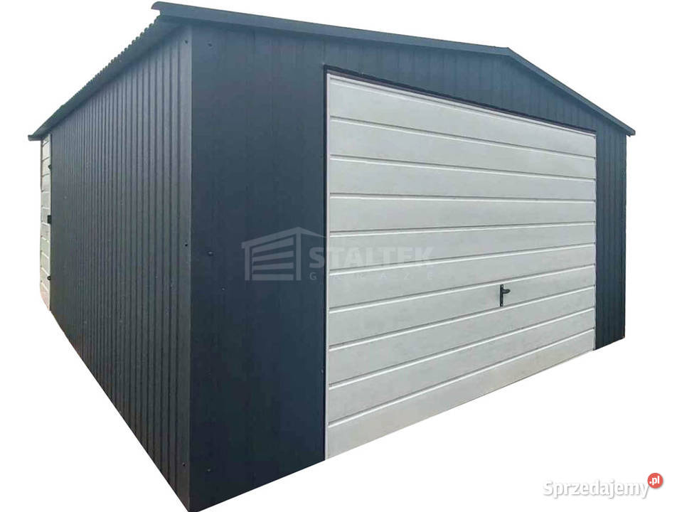 Garaz blaszany 45x5m brama uchylna antracyt samodzielny Nowy Sącz