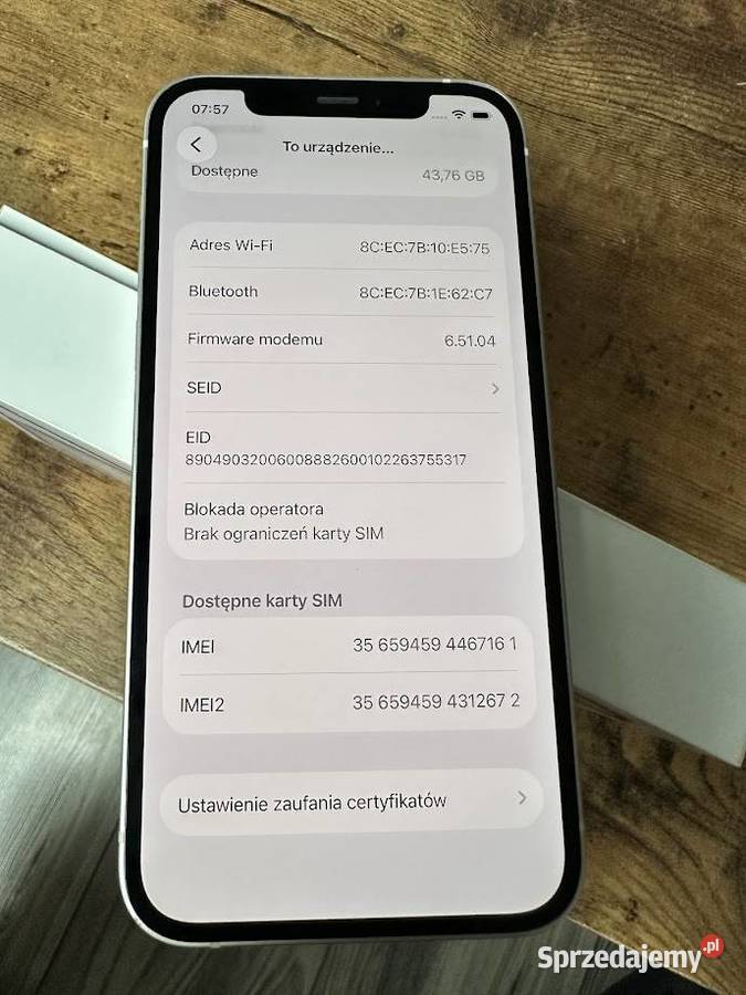 iPhone 12 white biały stan nowa bateria Kraków