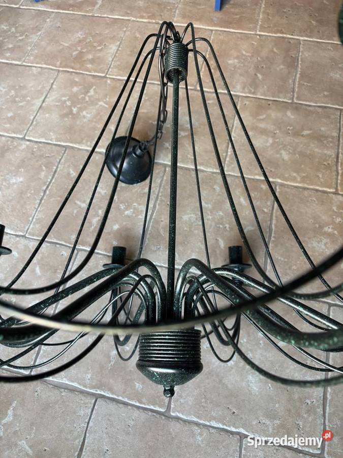 Lampa Żyrandol wiszący czarny w stylu Bytom